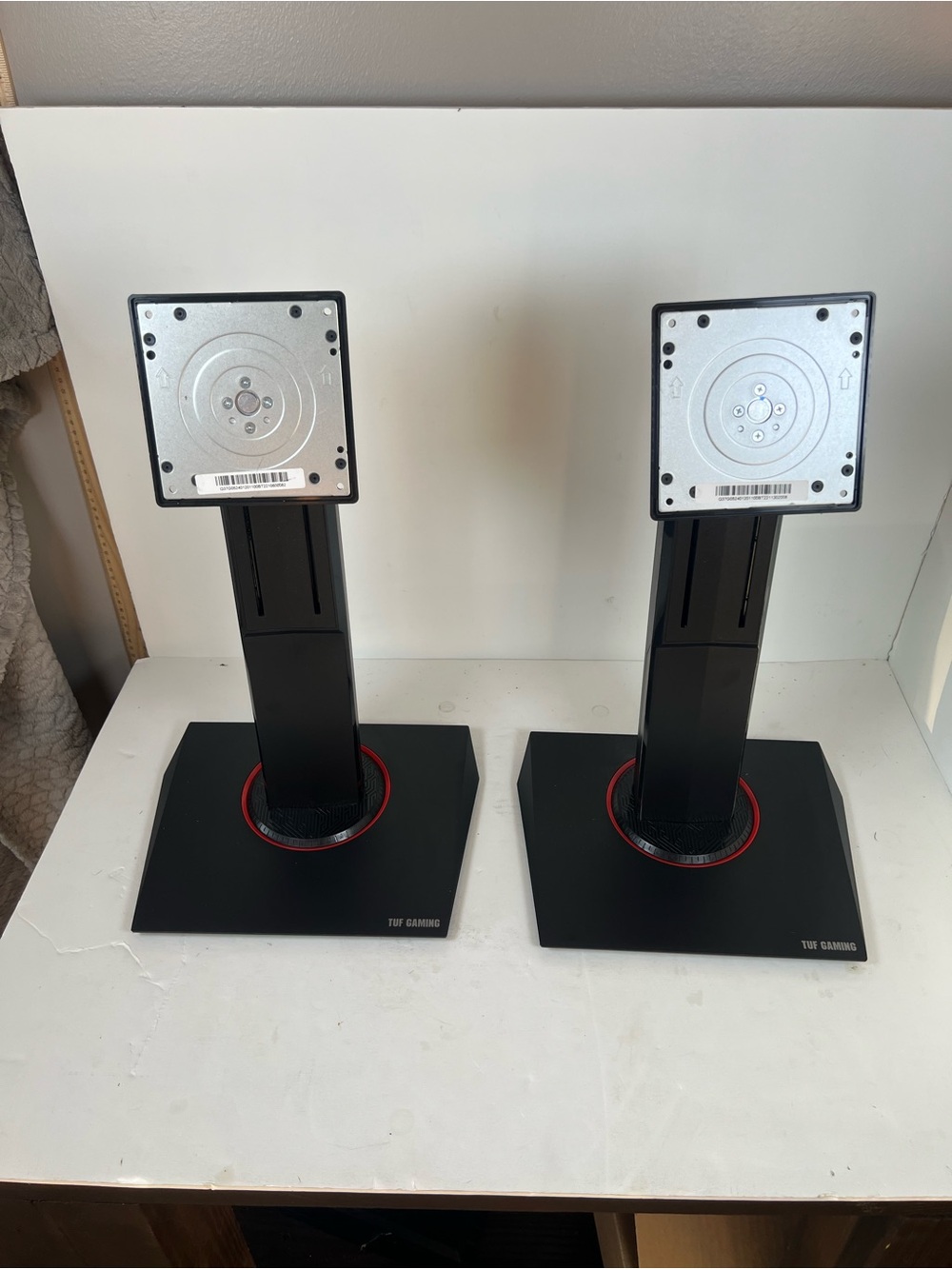 Tuff Gaming Black Monitor Stand with Red Accents